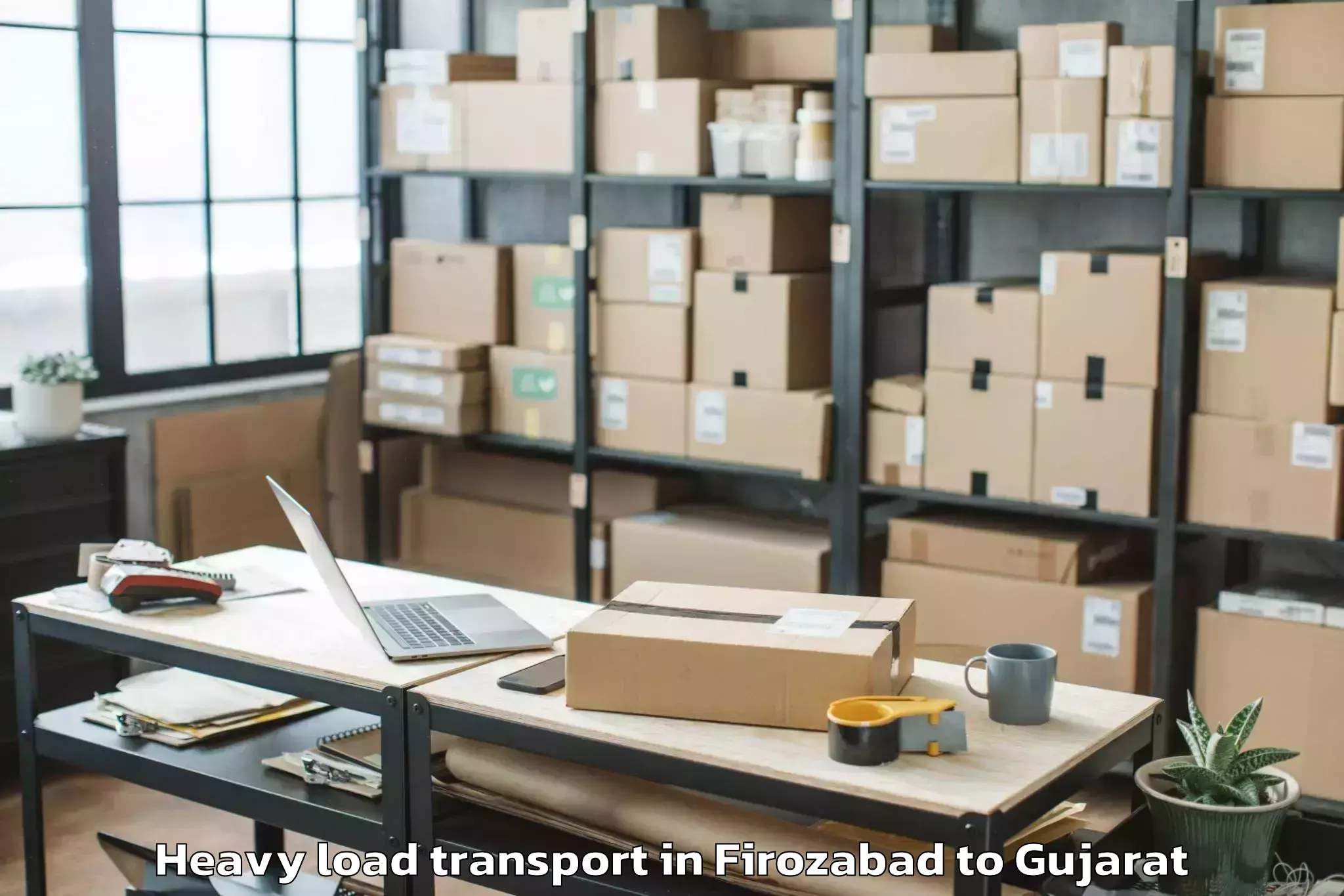 Reliable Firozabad to Bhilad Heavy Load Transport